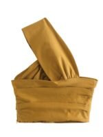 Laura One Shoulder Crop Linen Top - Image 5