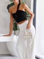 Laura One Shoulder Crop Top - Image 8