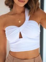 Laura One Shoulder Crop Top