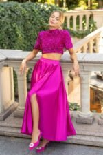 Leia Bow-tie Sequins Slit Set