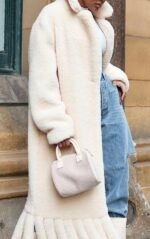 Letitia Belted Tassel Vegan Fur Overcoat - Image 4