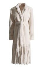 Letitia Belted Tassel Vegan Fur Overcoat - Image 6