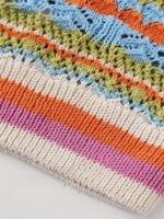 Livia Striped Halter Knit Top - Image 5