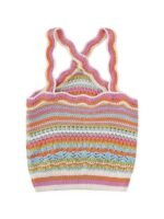 Livia Striped Halter Knit Top - Image 2