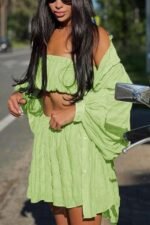 Lola Textured Chiffon Three-pieces Set - Image 8