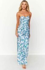 Lorna Printed Knotted Tube Maxi Dress - Image 5