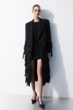 Louisa Leather-Tasseled Wool Coat - Image 3