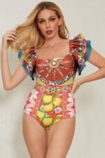 Lucinda Printed Ruffle Two-pieces Swim Set - Image 3