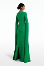 Madge Pointed Collar Long Sleeves Maxi Dress - Image 3