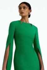 Madge Pointed Collar Long Sleeves Maxi Dress - Image 2