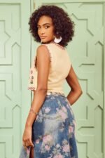 Maxine Floral Embroidered Open Waistcoat - Image 3