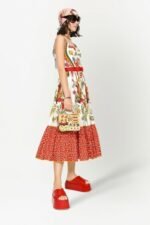 Melissa Printed Flare Strap Midi Dress - Image 3