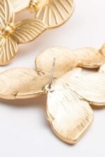 Metal Butterfly Drop Earrings - Image 7