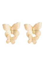 Metal Butterfly Drop Earrings - Image 8