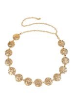 Metal Round Decor Waist Chain Belt - Image 8