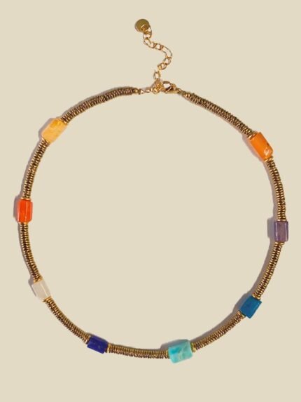 Moira Colliding Color Stone Necklace