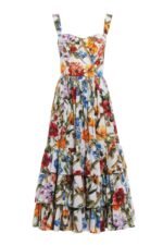 Morgan Floral Printed Tiered Midi Dress - Image 8