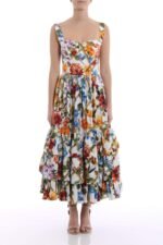 Morgan Floral Printed Tiered Midi Dress - Image 3