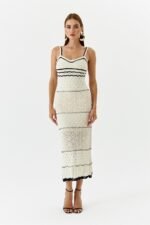 Nan Contrast Crochet Maxi Slip Dress - Image 2