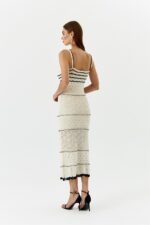 Nan Contrast Crochet Maxi Slip Dress - Image 4
