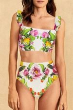 Nate Printed Ruffle Three-pieces Swim Set - Image 3