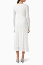 Nita Cut-out Cross Bodice Midi Knit Dress - Image 7