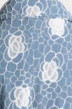 Nita Lace Embroidered Pearl Belted Coat - Image 5