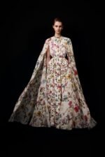 Nola Round Neck Cape Sleeves Maxi Dress - Image 7