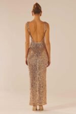 Odelia Backless Sequins Midi Dress - Image 5