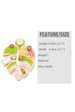 Palm Leave Beaded Earrings - Image 3