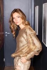 Paula Metallic Padded Knit Sweater - Image 3
