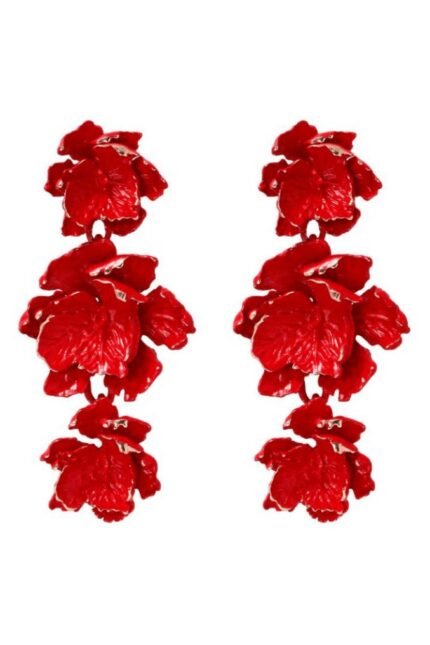 Phyllis Varnish Flower Earrings
