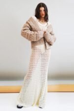 Regina Backless Crochet Maxi Dress - Image 5