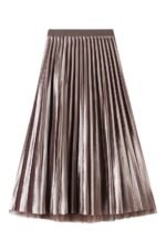 Reversible Two-way Pleated Midi Skirt