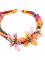 Riva Acrylic Flower Weave Necklace - Image 5