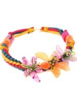 Riva Acrylic Flower Weave Necklace - Image 2