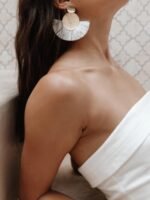 Ruth Metal Tassel Earrings - Image 2