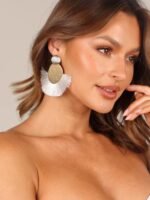 Ruth Metal Tassel Earrings - Image 3
