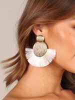 Ruth Metal Tassel Earrings