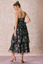 Sabrina Floral Tiered Slit Midi Dress - Image 7
