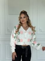 Selena Rose Knit Sweater Cardigan - Image 8