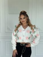 Selena Rose Knit Sweater Cardigan - Image 9