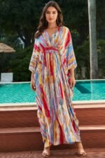 Sibley Abstract V-neck Maxi Kaftan - Image 3