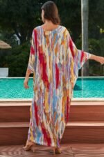 Sibley Abstract V-neck Maxi Kaftan - Image 5