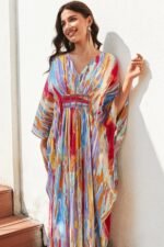 Sibley Abstract V-neck Maxi Kaftan - Image 2