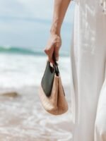 Sigrid Leather Straw Tote Bag - Image 5