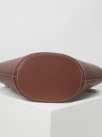 Simona Leather Bamboo Handle Lace-up Bucket Bag - Image 4