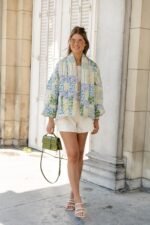 Teagan Patchwork Floral Print Quilted Puffer Jacket - Image 2