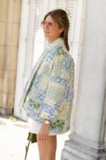 Teagan Patchwork Floral Print Quilted Puffer Jacket - Image 3