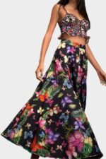 Trina Butterfly Printed High Slit Set - Image 2